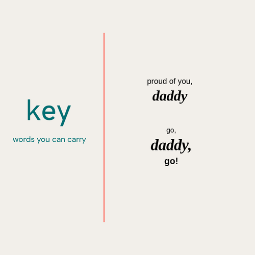go daddy go motivational temporary tattoos design showing proud of you daddy and go daddy go text on cream background
